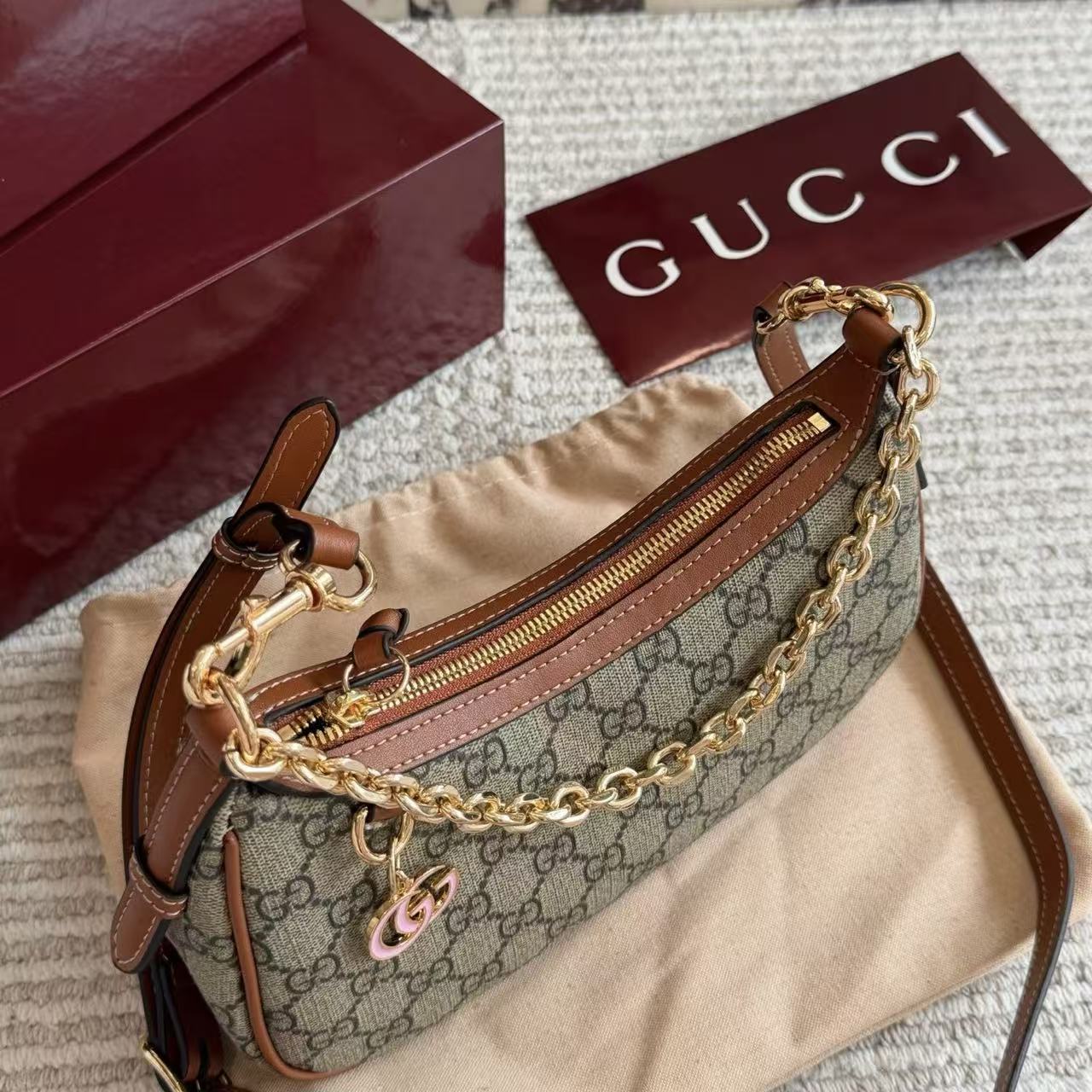 GUCC1 ジャカード アンダーアーム 麻雀バッグ【50％割引+送料無料】