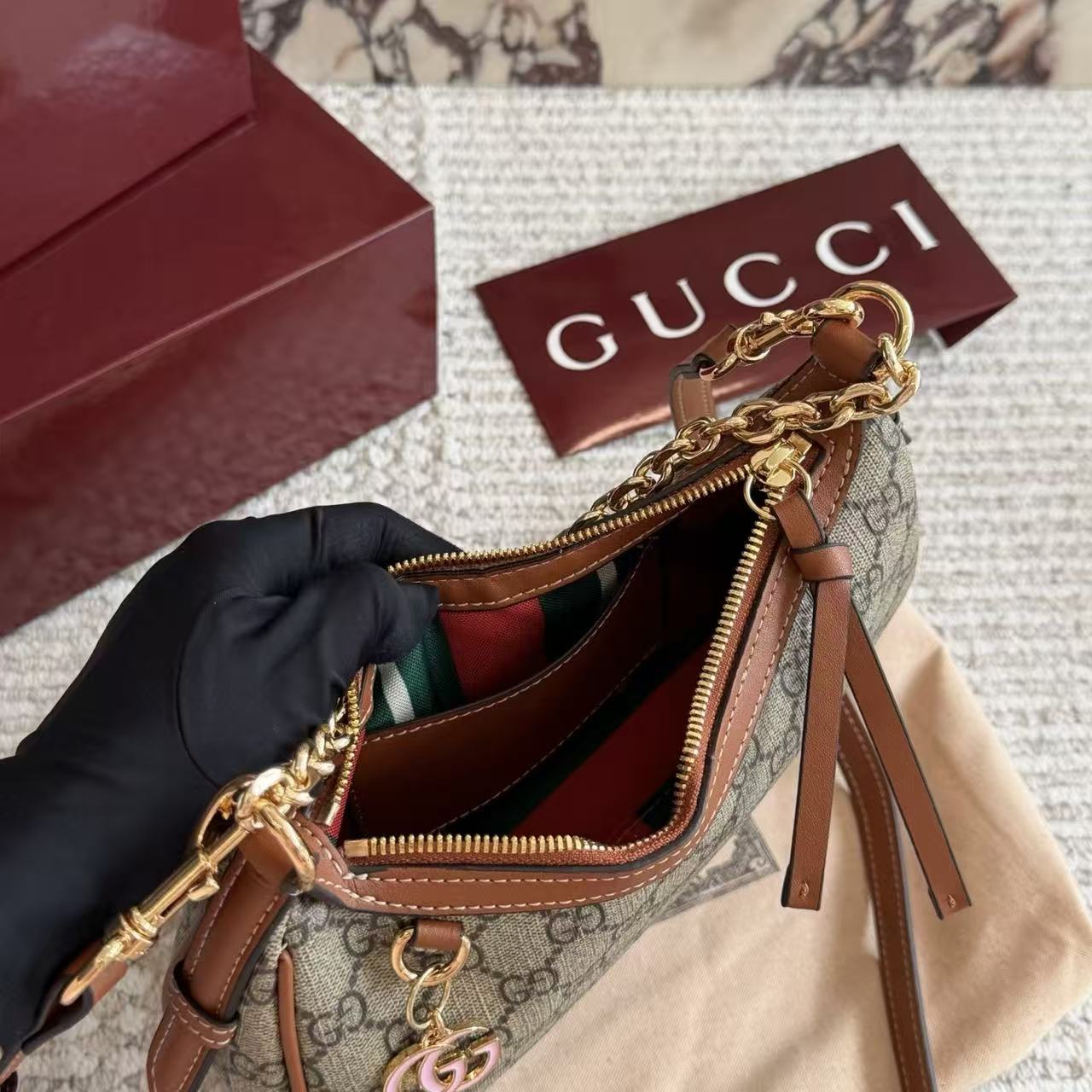 GUCC1 ジャカード アンダーアーム 麻雀バッグ【50％割引+送料無料】