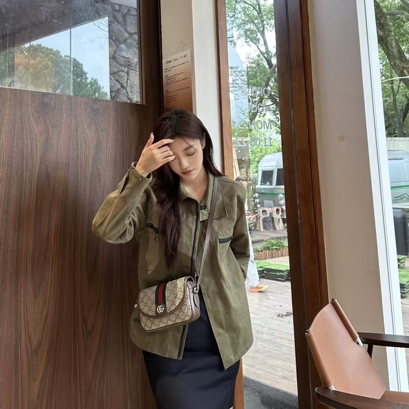 GUCC1 ジャカード ショルダーバッグ【50％割引+送料無料】