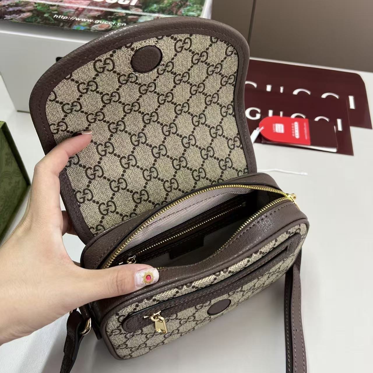 GUCC1 ジャカード ショルダーバッグ【50％割引+送料無料】