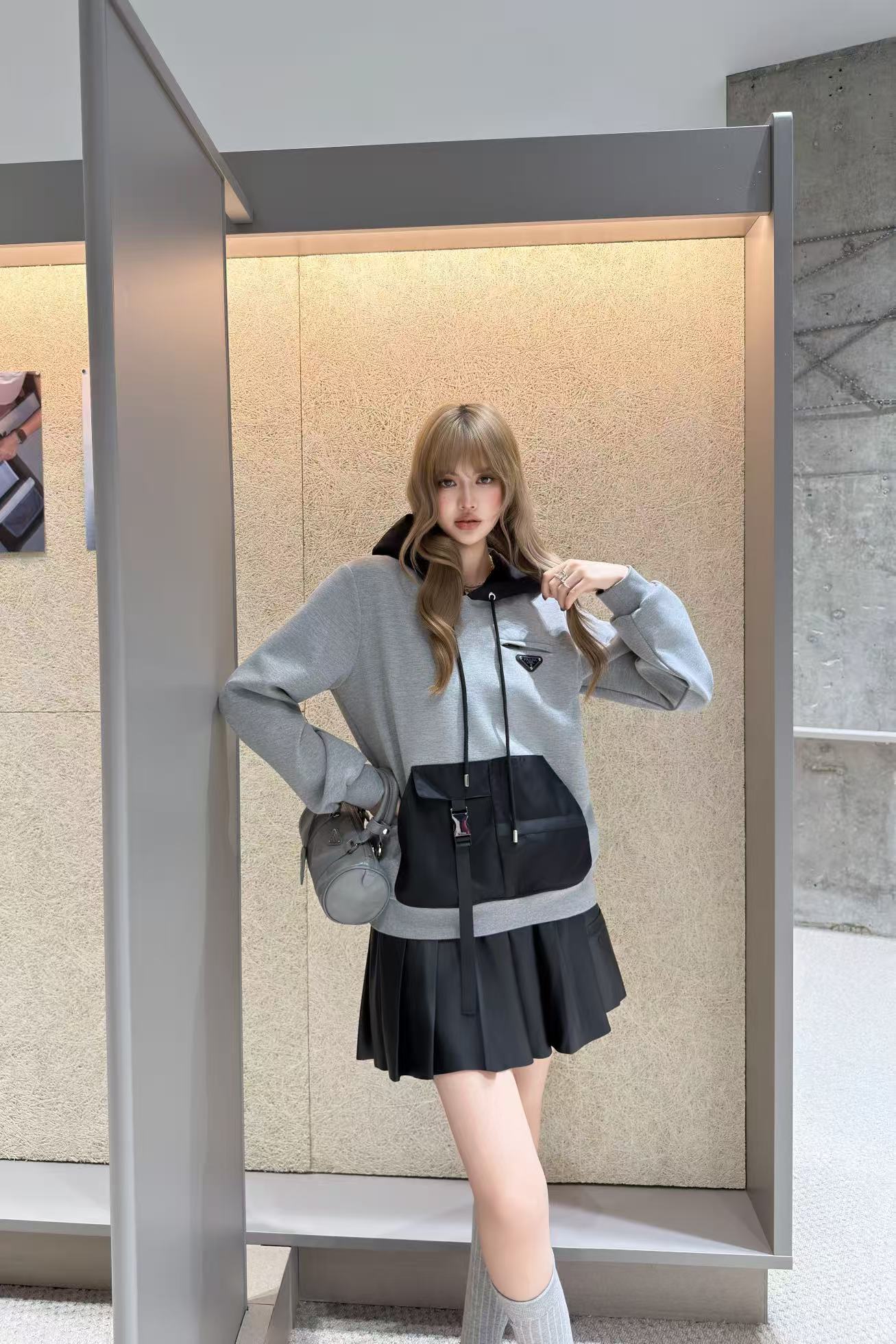 PR4DA フード付きカラーブロックジャケット【50％割引+送料無料】