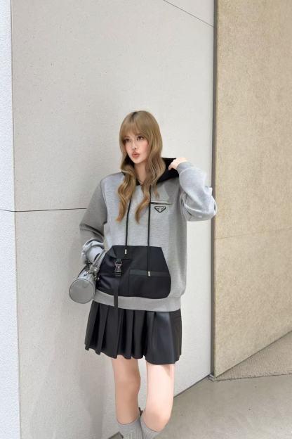 PR4DA フード付きカラーブロックジャケット【50％割引+送料無料】