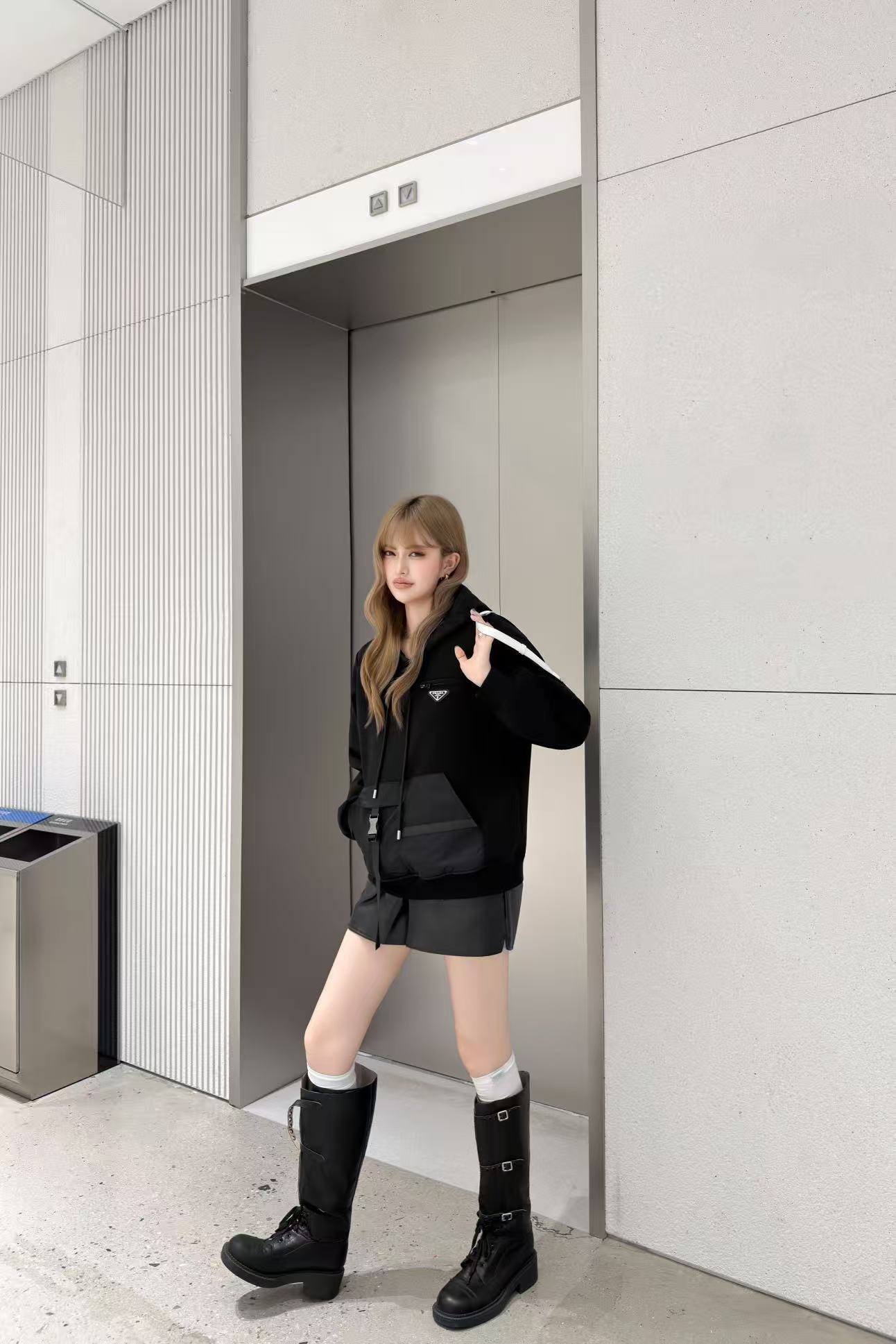 PR4DA フード付きカラーブロックジャケット【50％割引+送料無料】