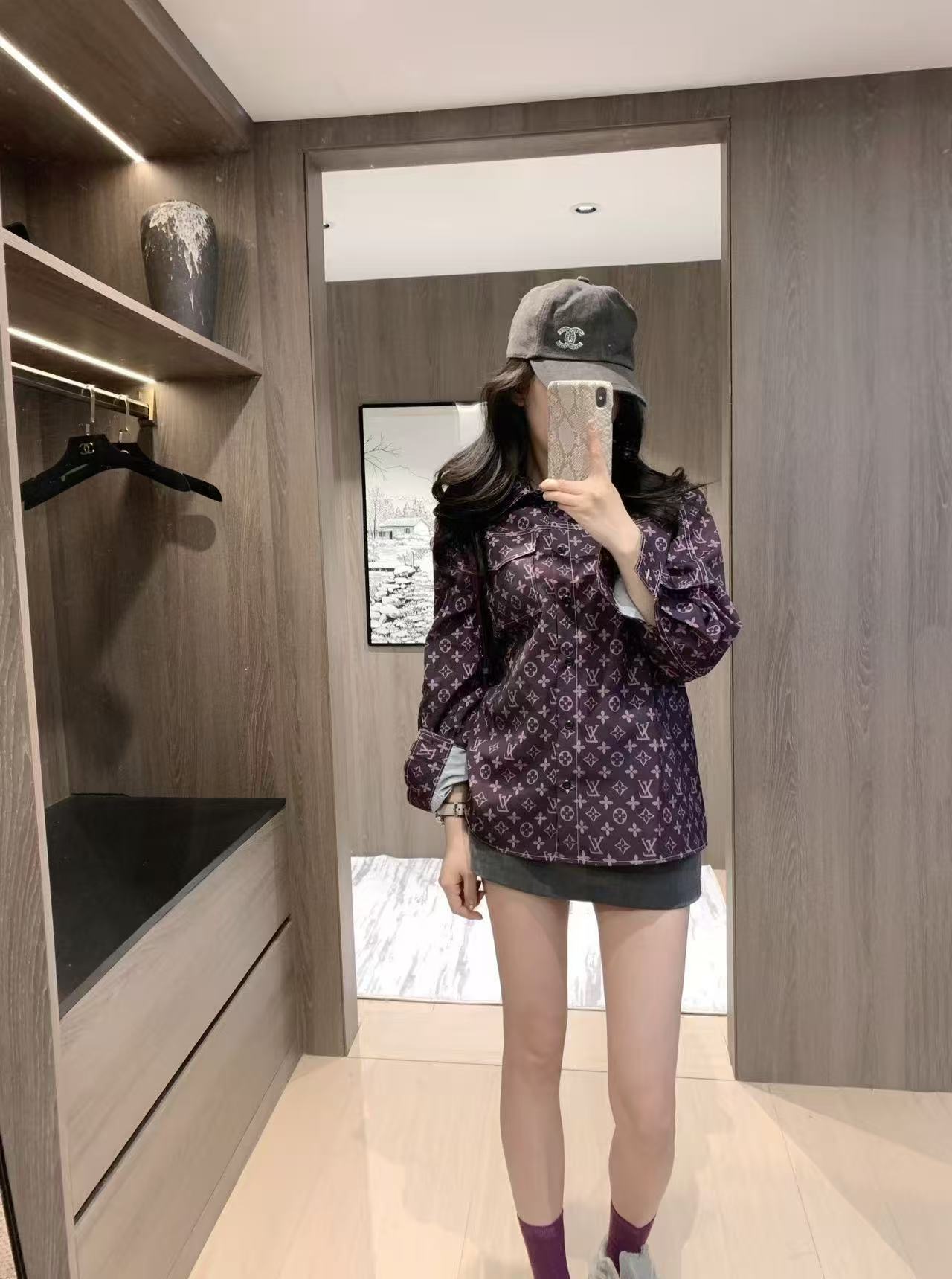 LVプリントポケットシャツ【50％割引+送料無料】