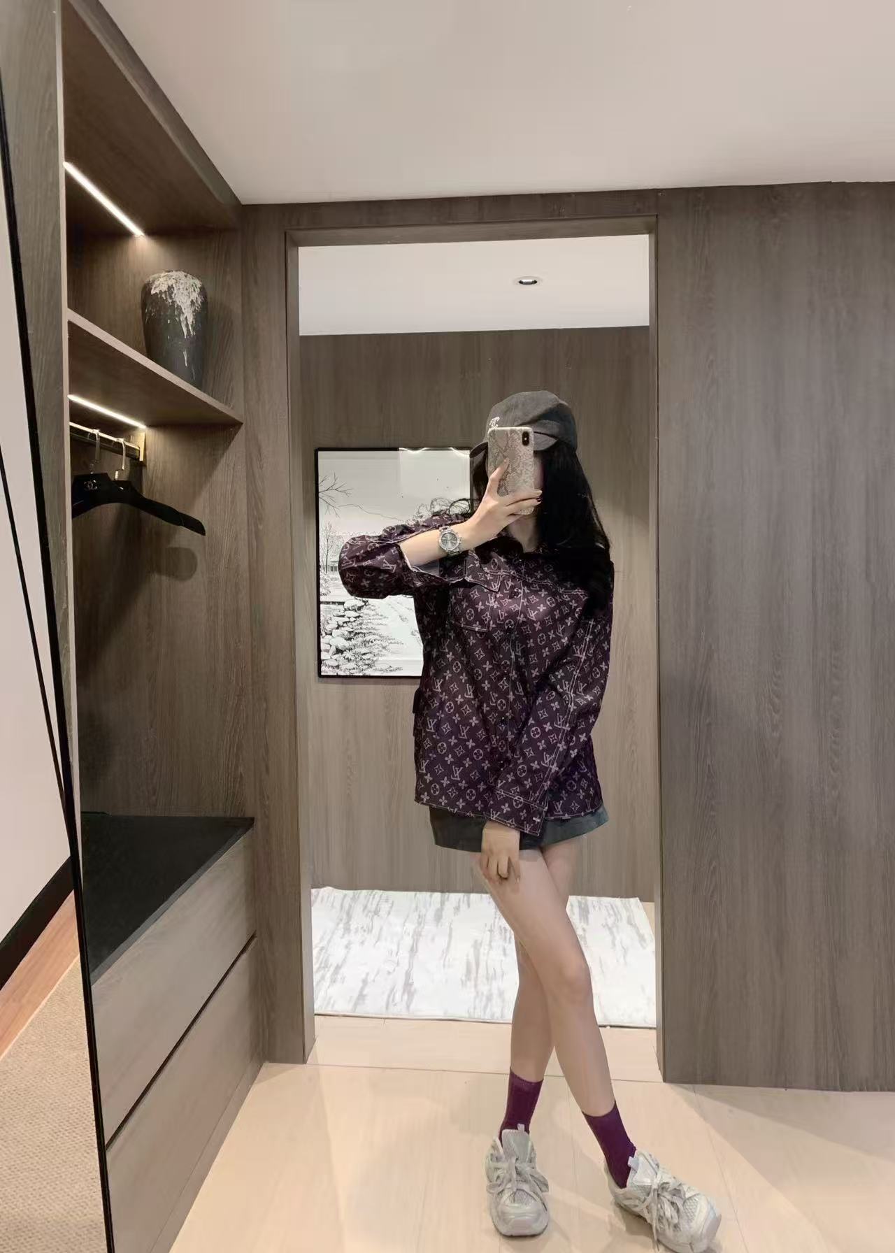 LVプリントポケットシャツ【50％割引+送料無料】