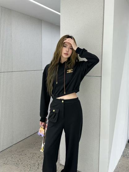 CEL1NE 凱旋門パーカー+パンツ ツーピースセット【50％割引+送料無料】