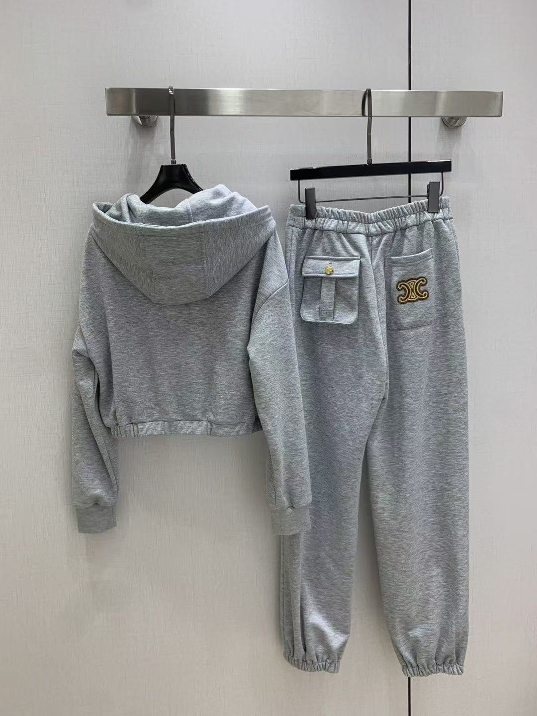 CEL1NE 凱旋門パーカー+パンツ ツーピースセット【50％割引+送料無料】