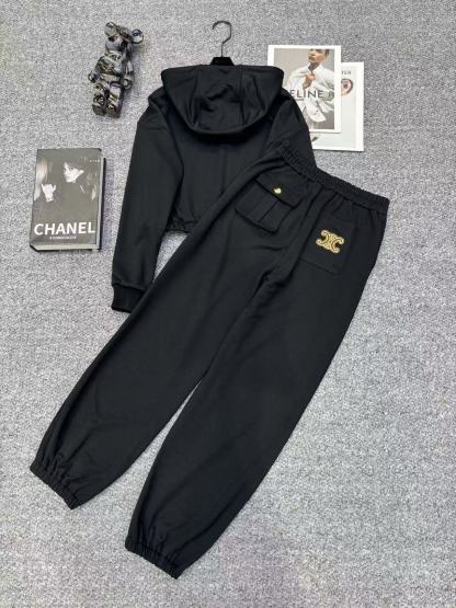 CEL1NE 凱旋門パーカー+パンツ ツーピースセット【50％割引+送料無料】