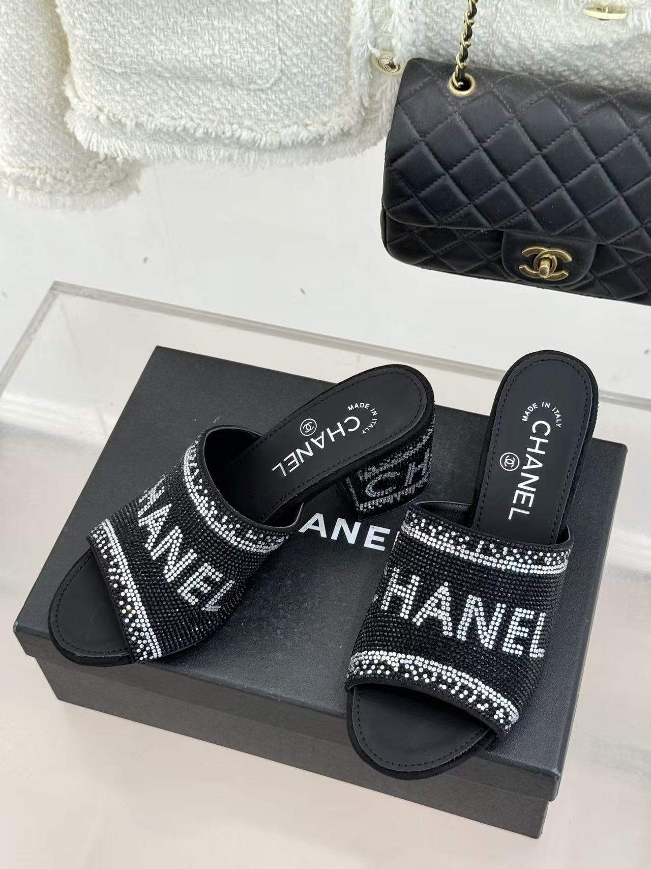 CHANE1 高品質ラインストーンレターハイヒール【50％割引+送料無料】
