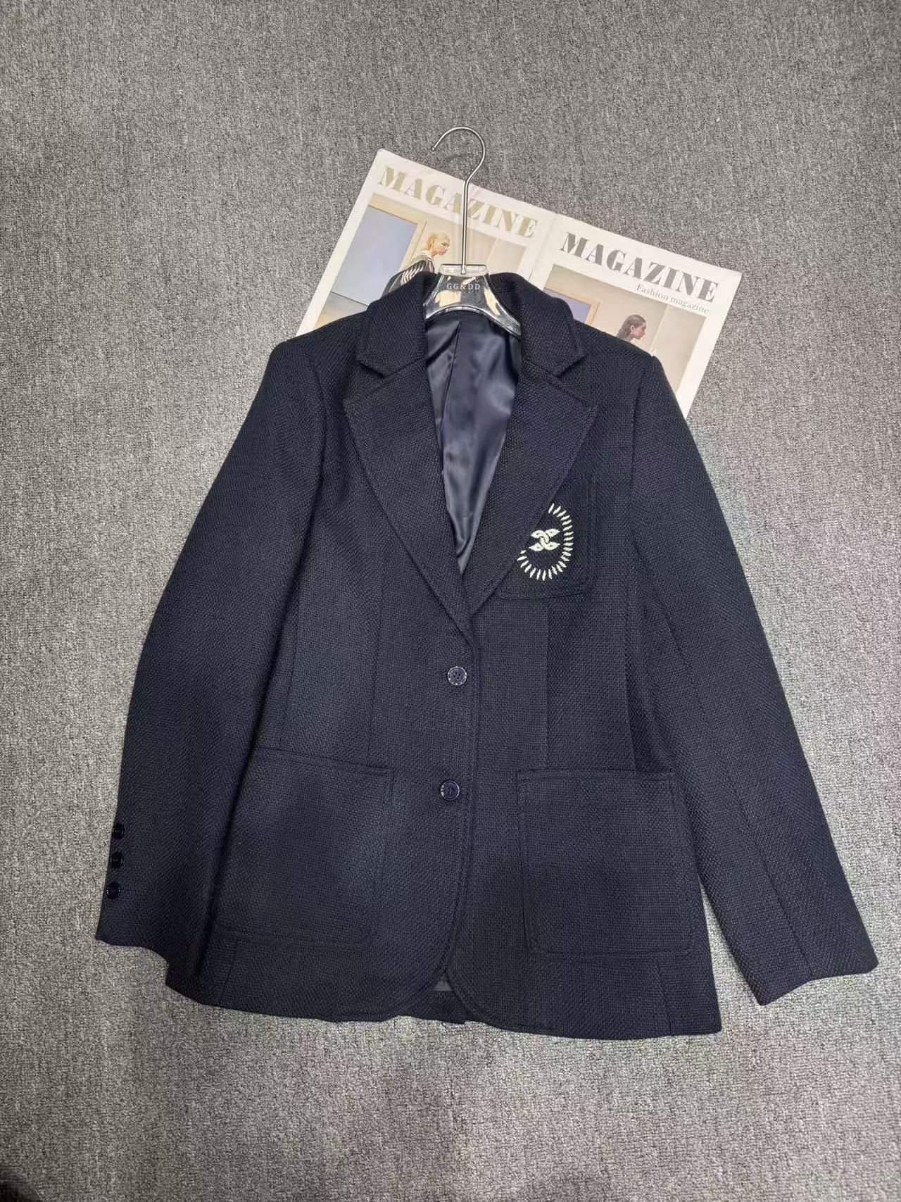 CHANE1 ダブルC刺繍スーツジャケット【50％割引+送料無料】