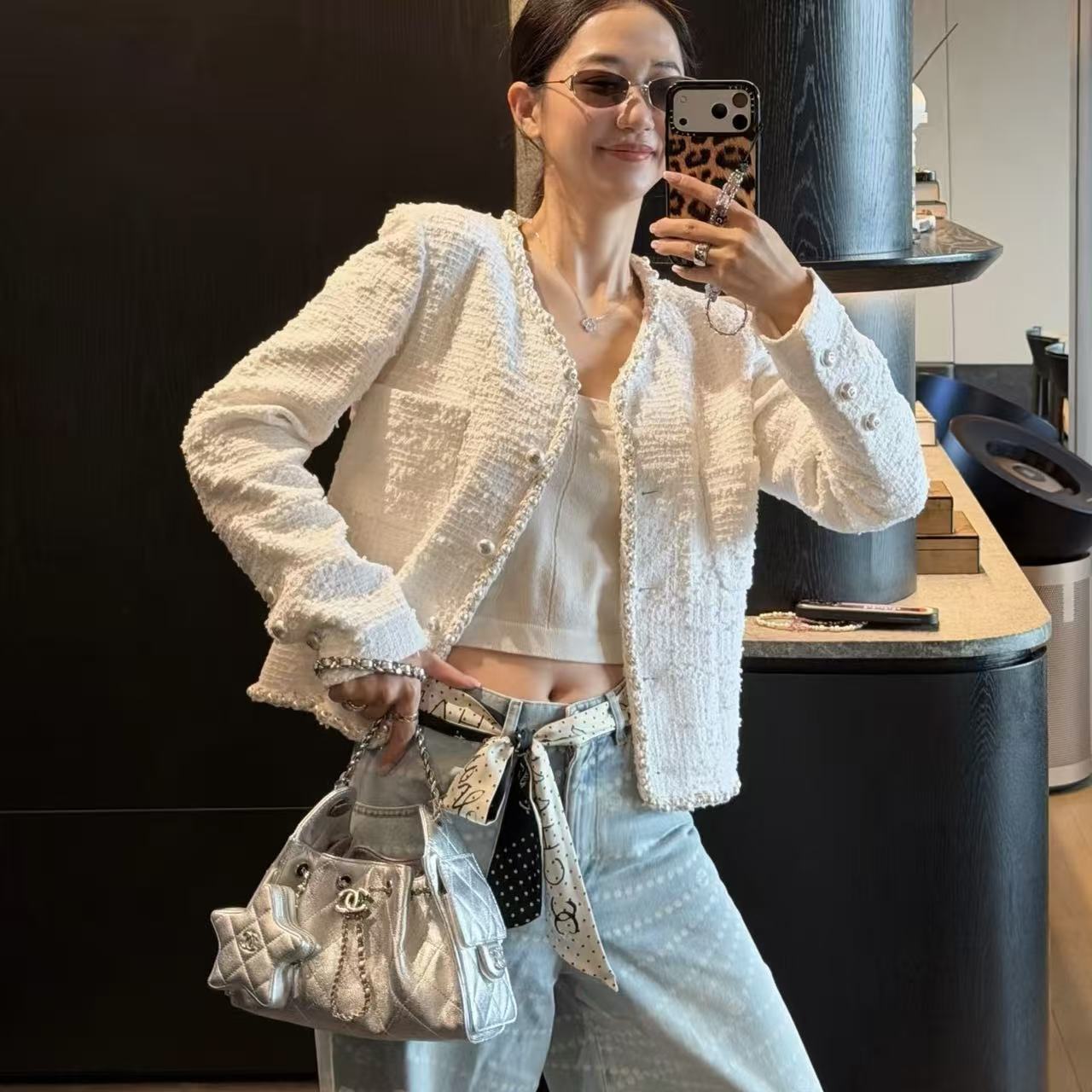 CHANE1 シルバー アンダーアームバッグ【50％割引+送料無料】