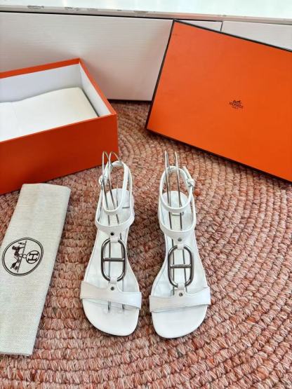 HERME5高品質kellyチャンキーヒールサンダル【50％割引+送料無料】