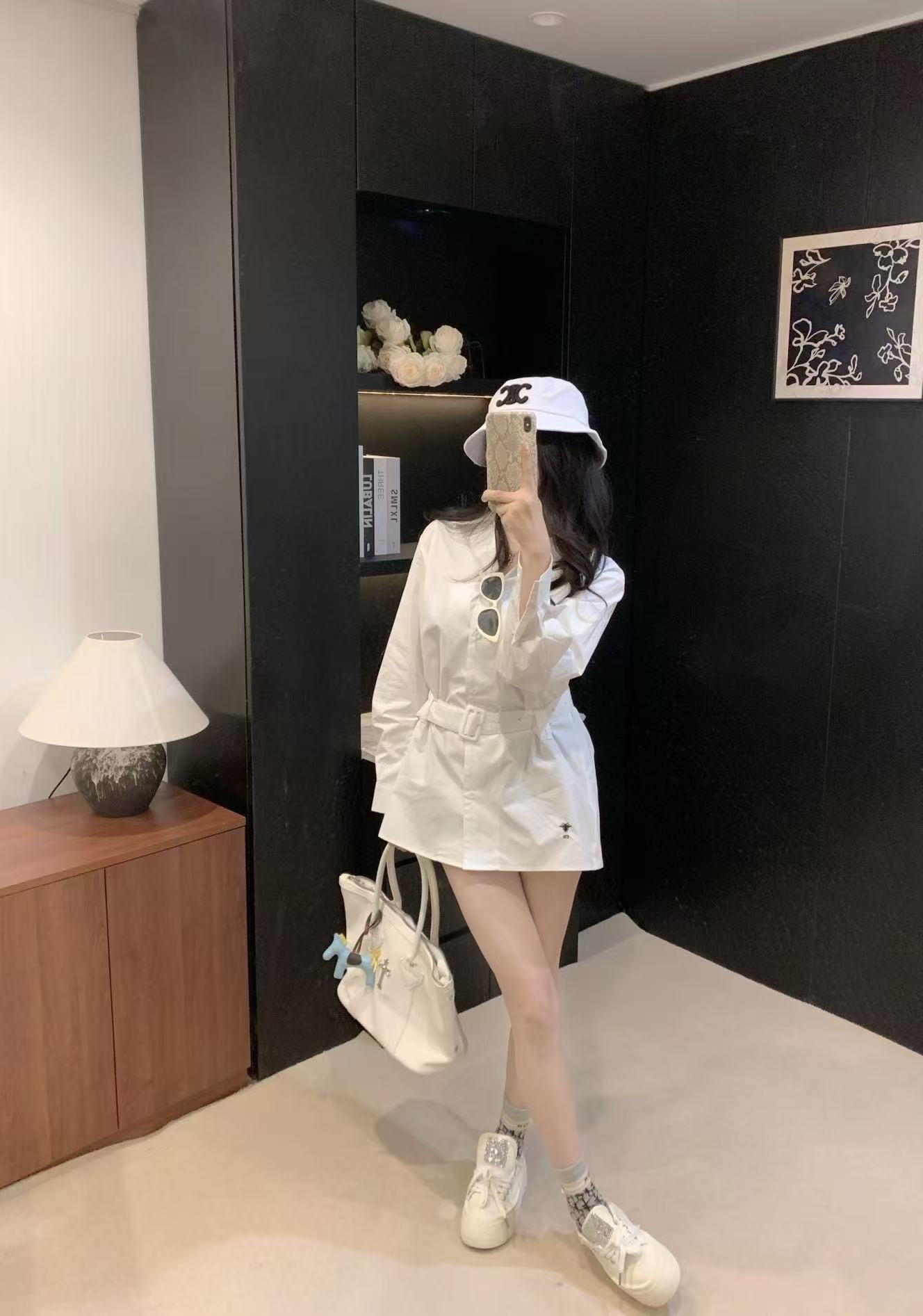 DIORのタイフロントVネックシャツ【50％割引+送料無料】