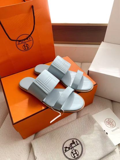 HERME5高品質カーフスキンスリッパ【50％割引+送料無料】