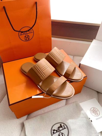 HERME5高品質カーフスキンスリッパ【50％割引+送料無料】