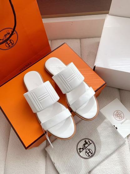 HERME5高品質カーフスキンスリッパ【50％割引+送料無料】