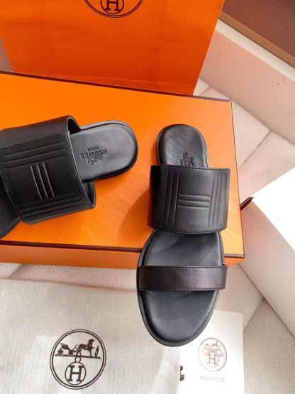 HERME5高品質カーフスキンスリッパ【50％割引+送料無料】