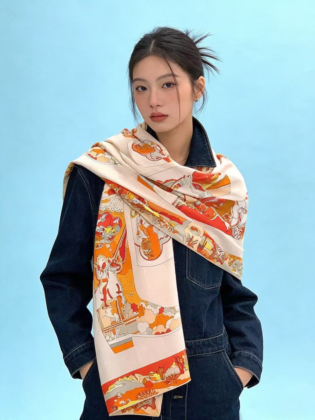 HEME5 高品質両面カシミヤマフラー【50％割引+送料無料】