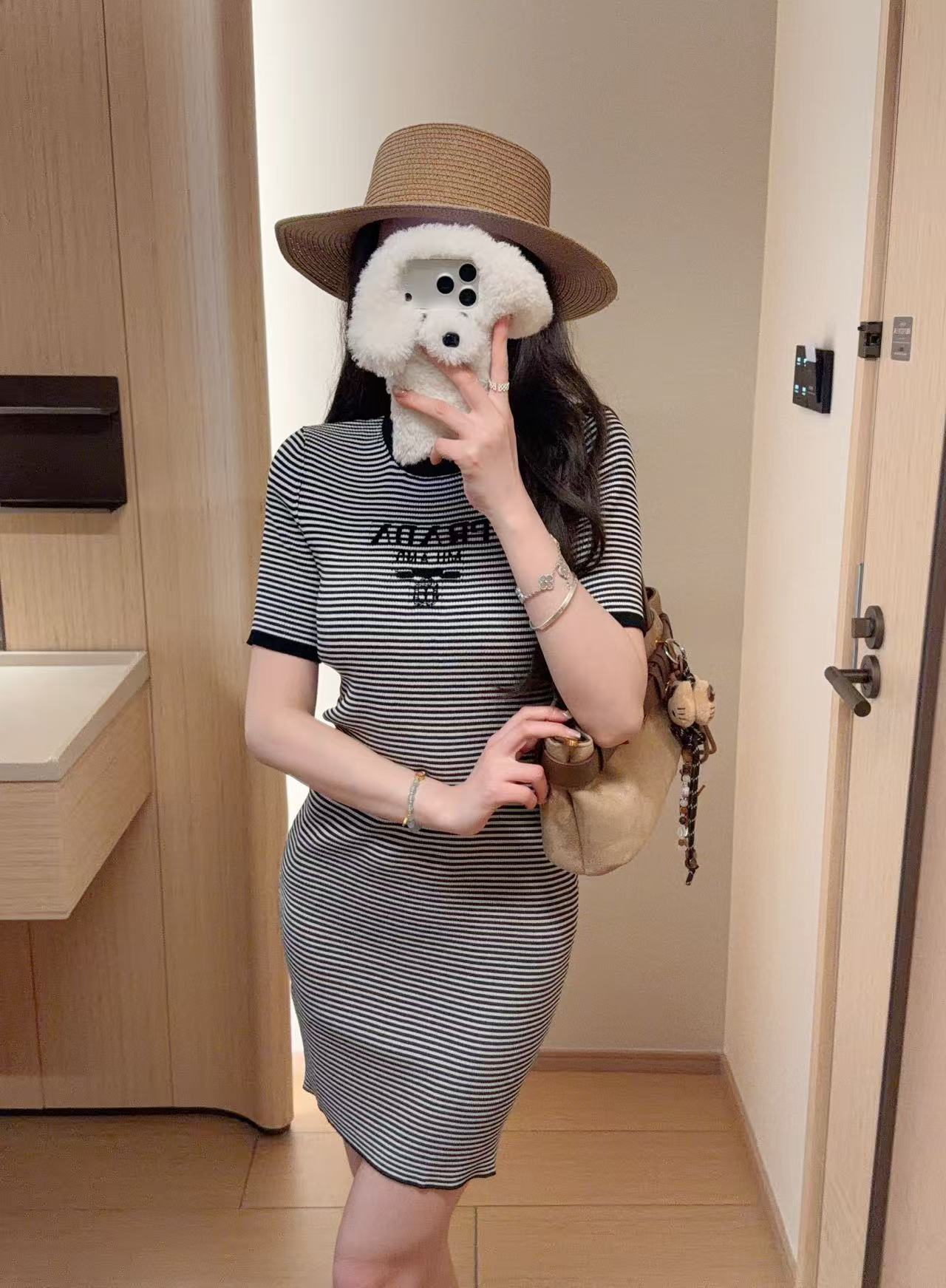 PR4DA ストライプレタードレス【50％割引+送料無料】