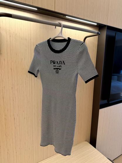 PR4DA ストライプレタードレス【50％割引+送料無料】