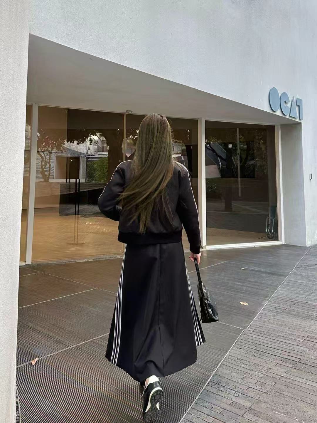 PR4DA トライアングルロゴ ジッパージャケット+スカート ツーピースセット【50％割引+送料無料】