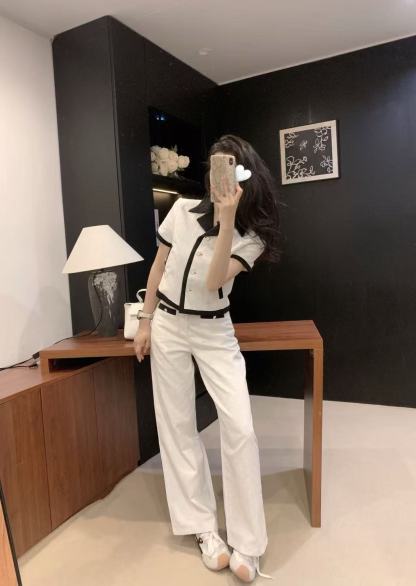 GUCC1 ジャカードショートジャケット+パンツ ツーピースセット【50％割引+送料無料】