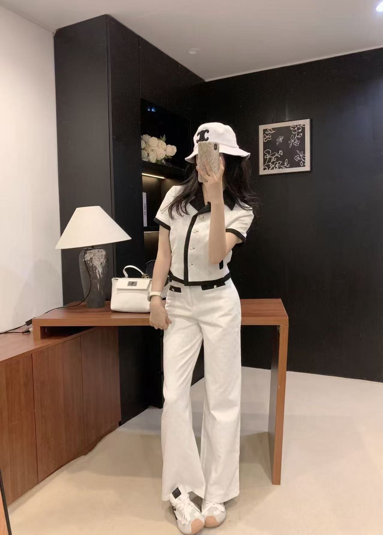 GUCC1 ジャカードショートジャケット+パンツ ツーピースセット【50％割引+送料無料】