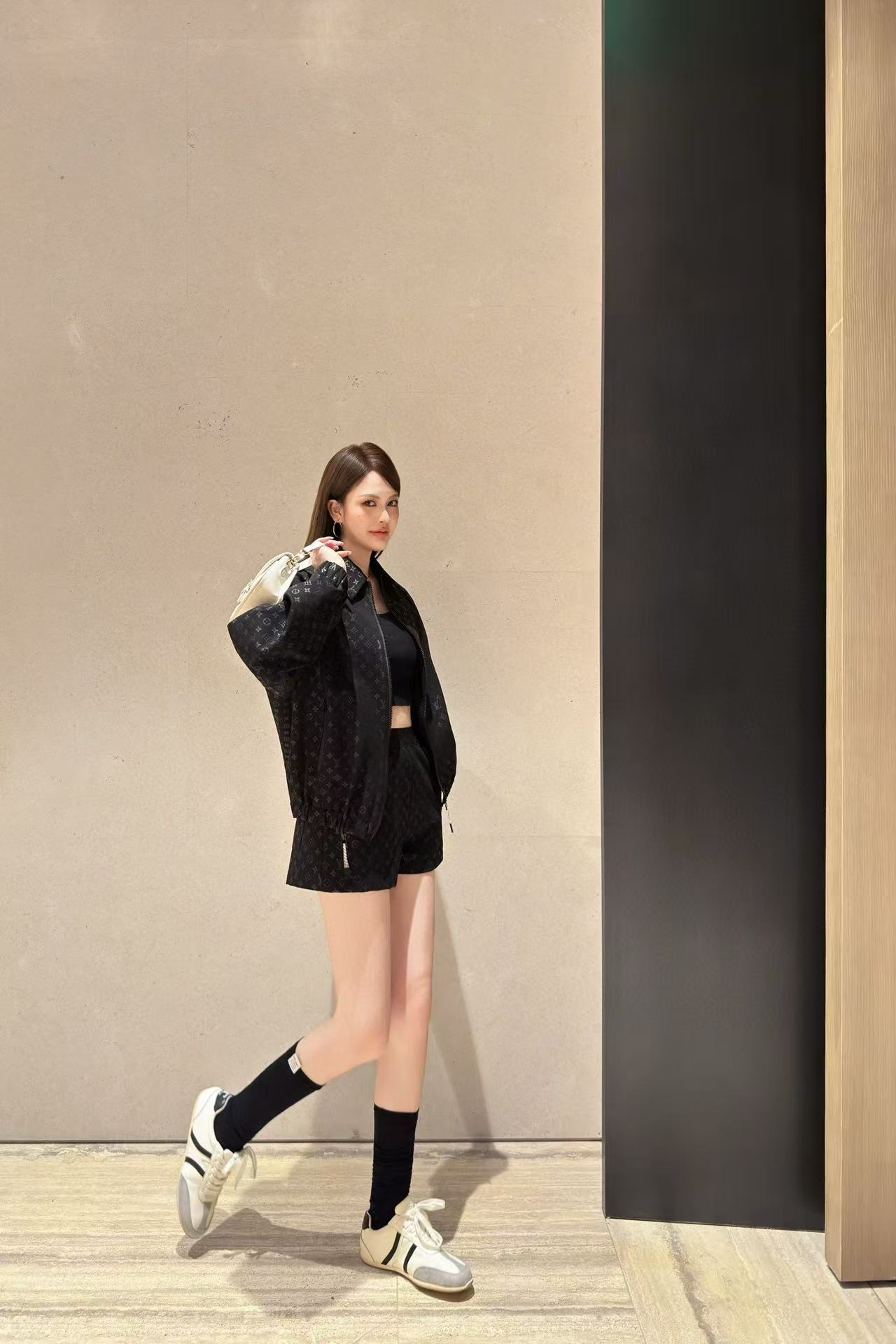 LVプリントジャケット+ショーツツーピースセット【50％割引+送料無料】