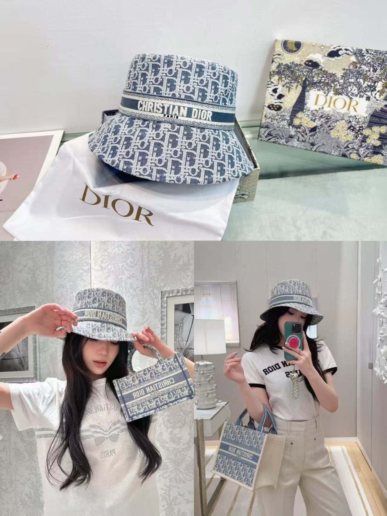 DIOR ジャカード フィッシャーマンハット【50％割引+送料無料】