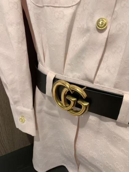 GUCC1 ジャカードメタルボタンドレス【50％割引+送料無料】