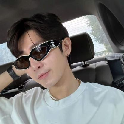 CHANE1 ダブルC ブラック＆ホワイト グラス【50％割引+送料無料】