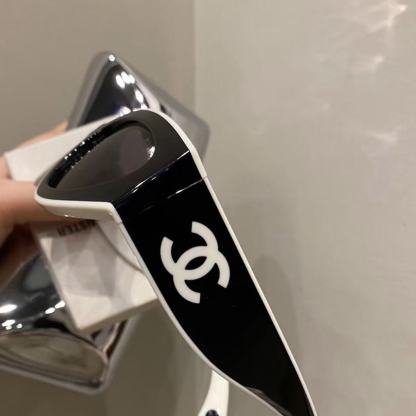 CHANE1 ダブルC ブラック＆ホワイト グラス【50％割引+送料無料】