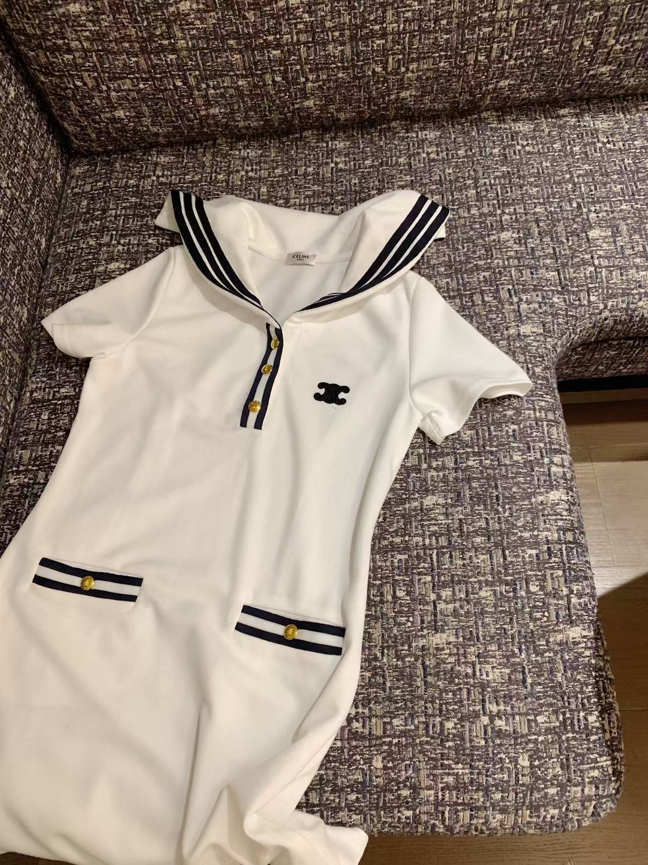 CEL1NE 凱旋門半袖ドレス【50％割引+送料無料】