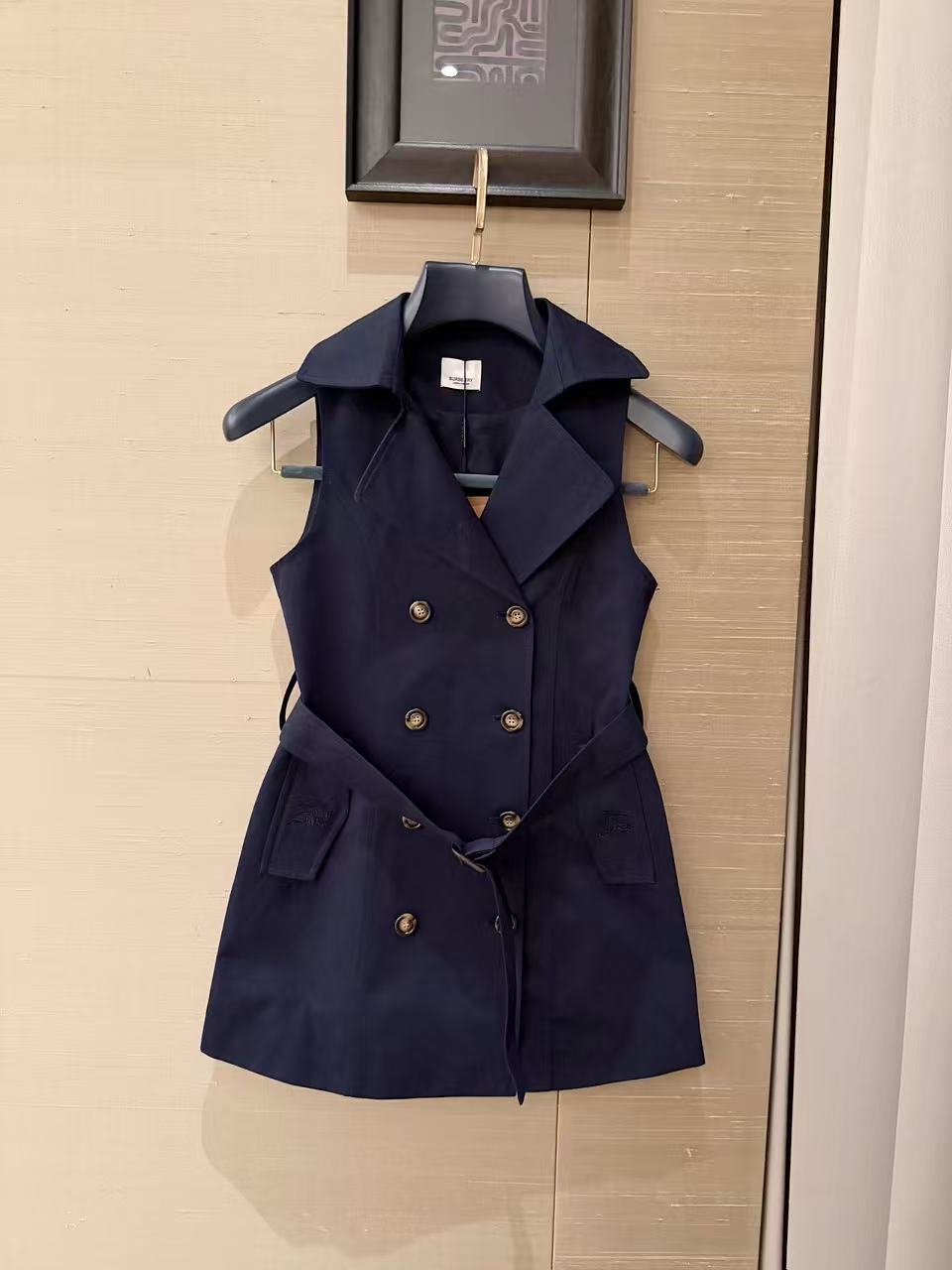 BUR8ERRY ダブルブレスト ノースリーブ ドレス【50％割引+送料無料】