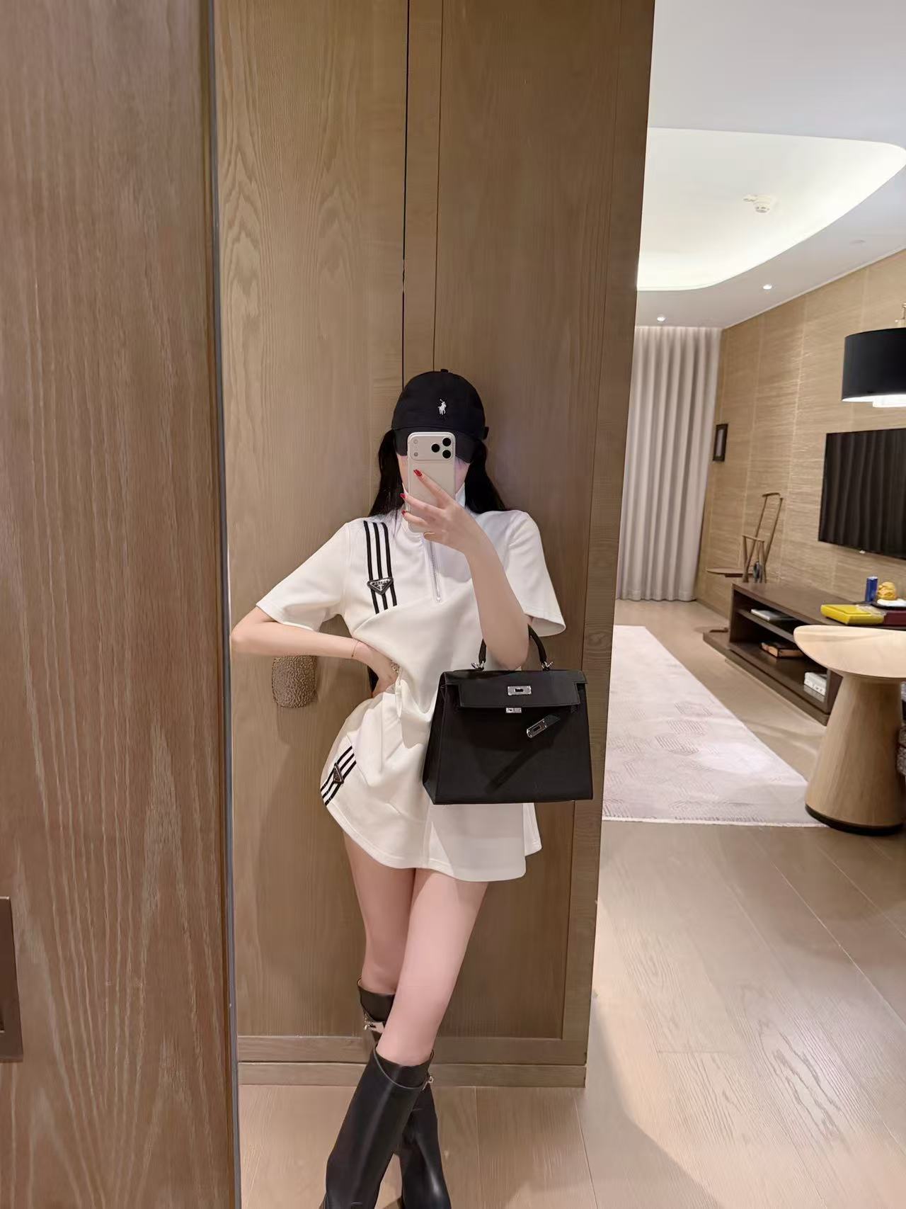 PR4DA トライアングルロゴトップス+スカート 2点セット【50％割引+送料無料】