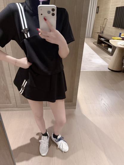 PR4DA トライアングルロゴトップス+スカート 2点セット【50％割引+送料無料】