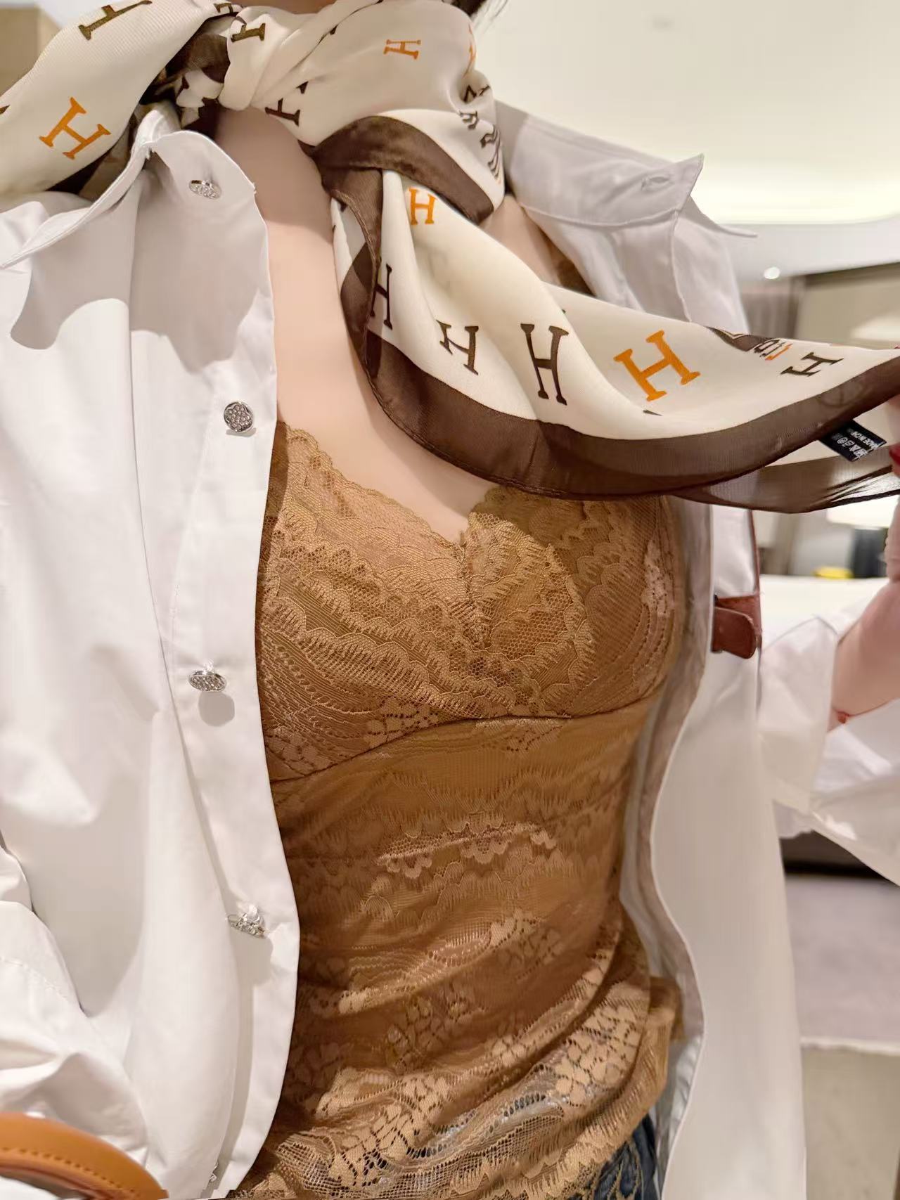 HERME5 スカーフ + シャツ【50％割引+送料無料】