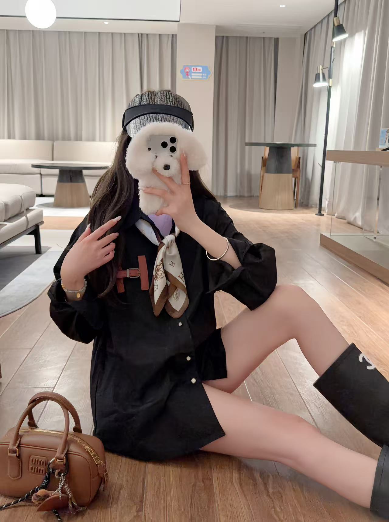 HERME5 スカーフ + シャツ【50％割引+送料無料】