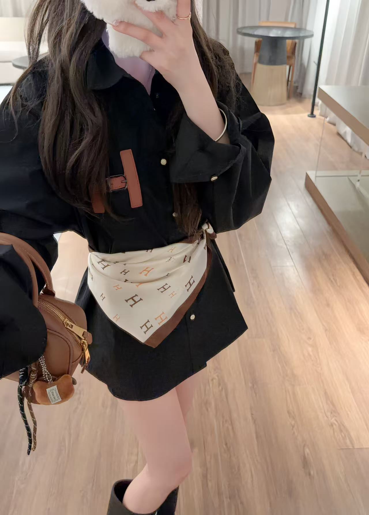 HERME5 スカーフ + シャツ【50％割引+送料無料】