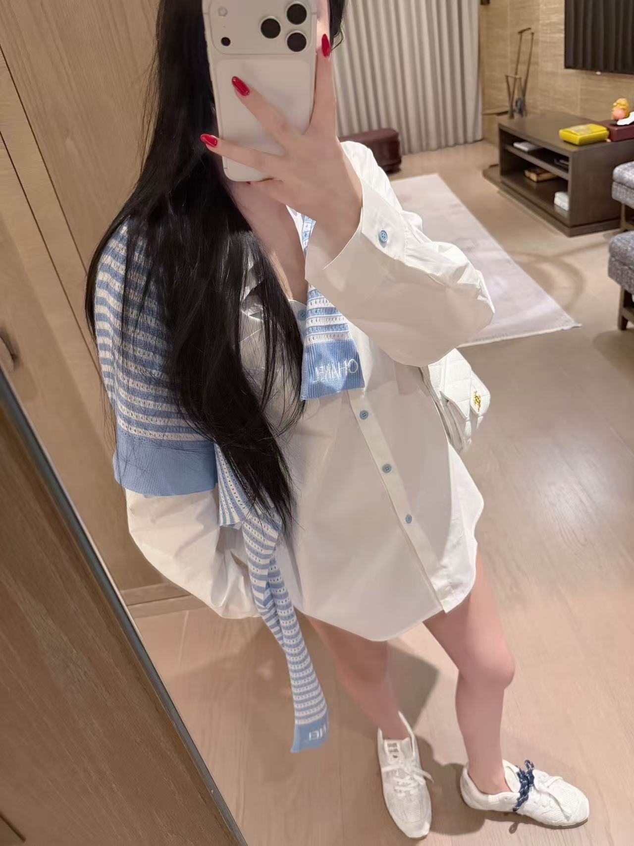 CHANE1 シャツ + スカーフ【50％割引+送料無料】