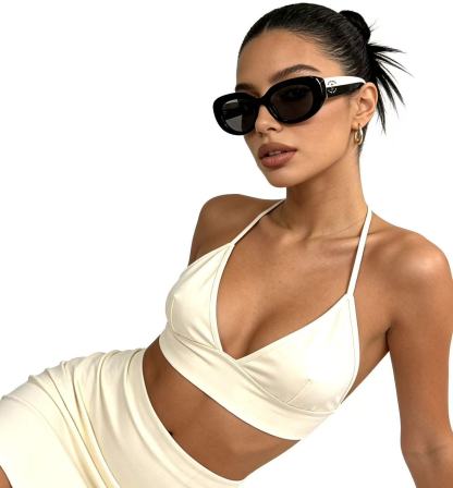 CHANE1 カラーブロック ダブルC サングラス【50％割引+送料無料】