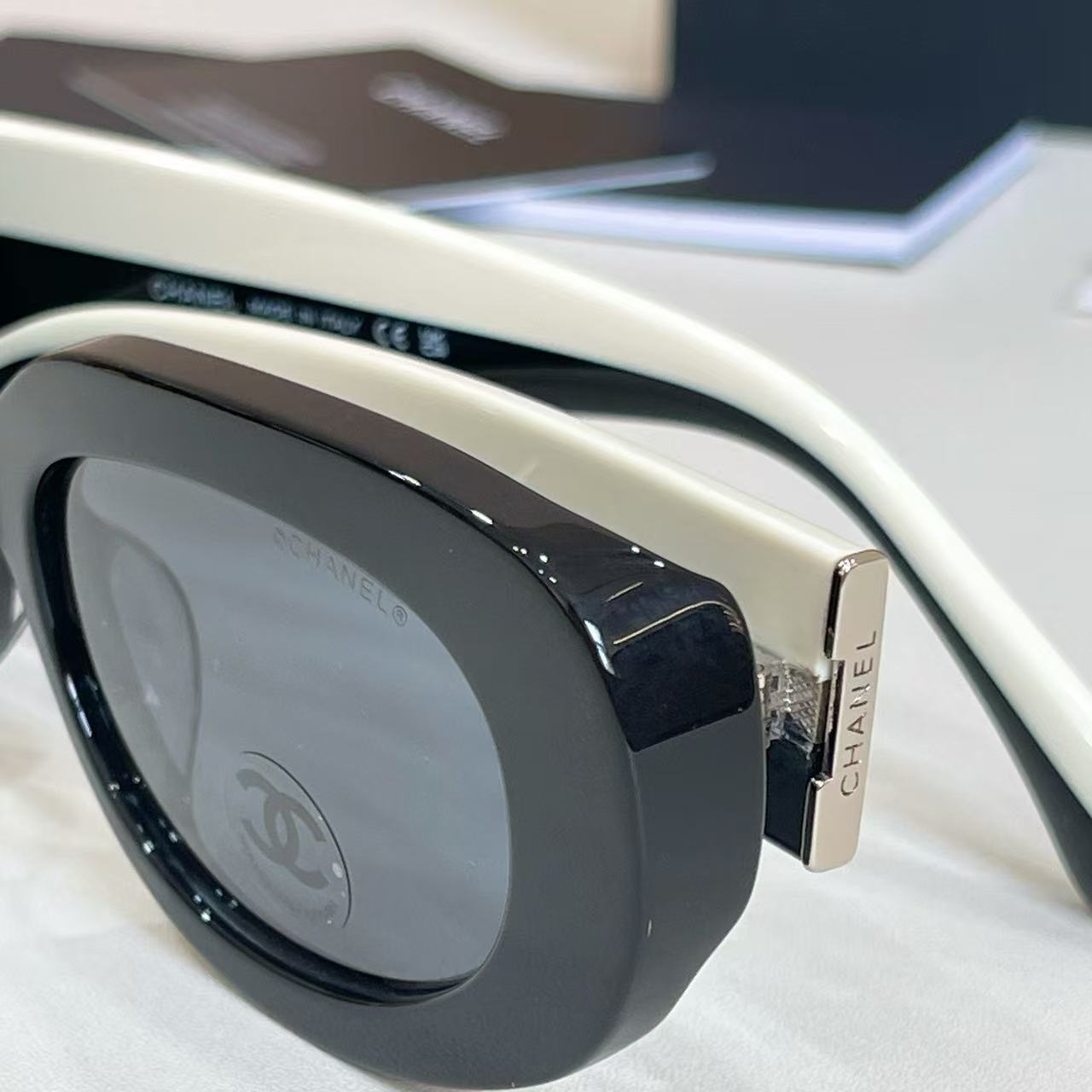 CHANE1 カラーブロック ダブルC サングラス【50％割引+送料無料】