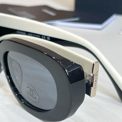 CHANE1 カラーブロック ダブルC サングラス【50％割引+送料無料】