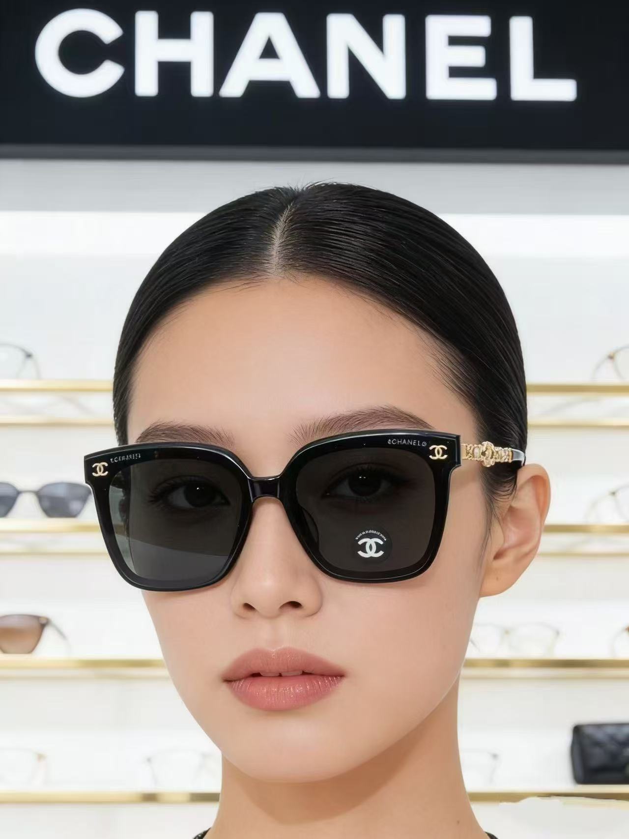 CHANE1 新作ダブルC文字メガネ【50％割引+送料無料】