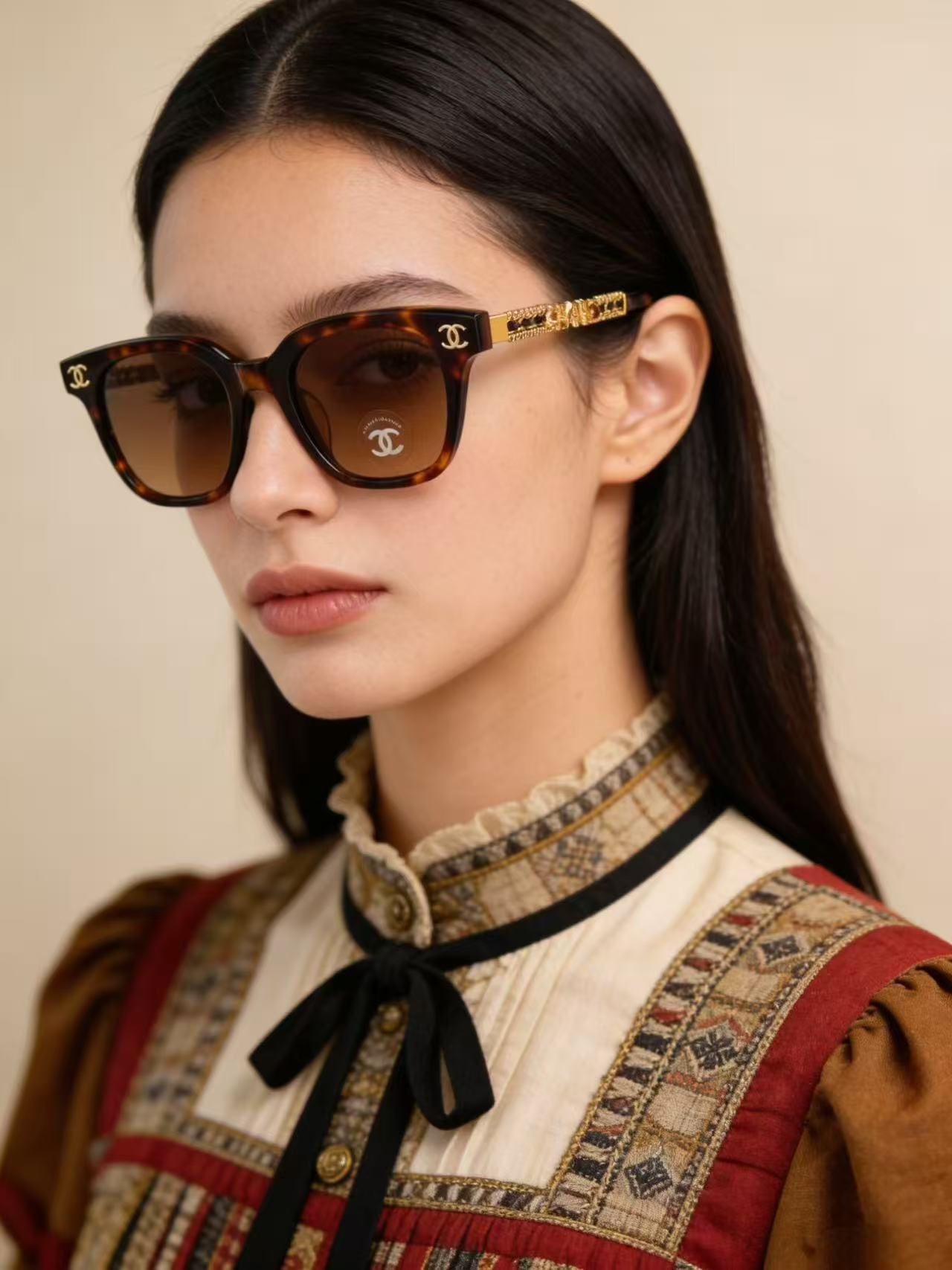 CHANE1 新作ダブルC文字メガネ【50％割引+送料無料】