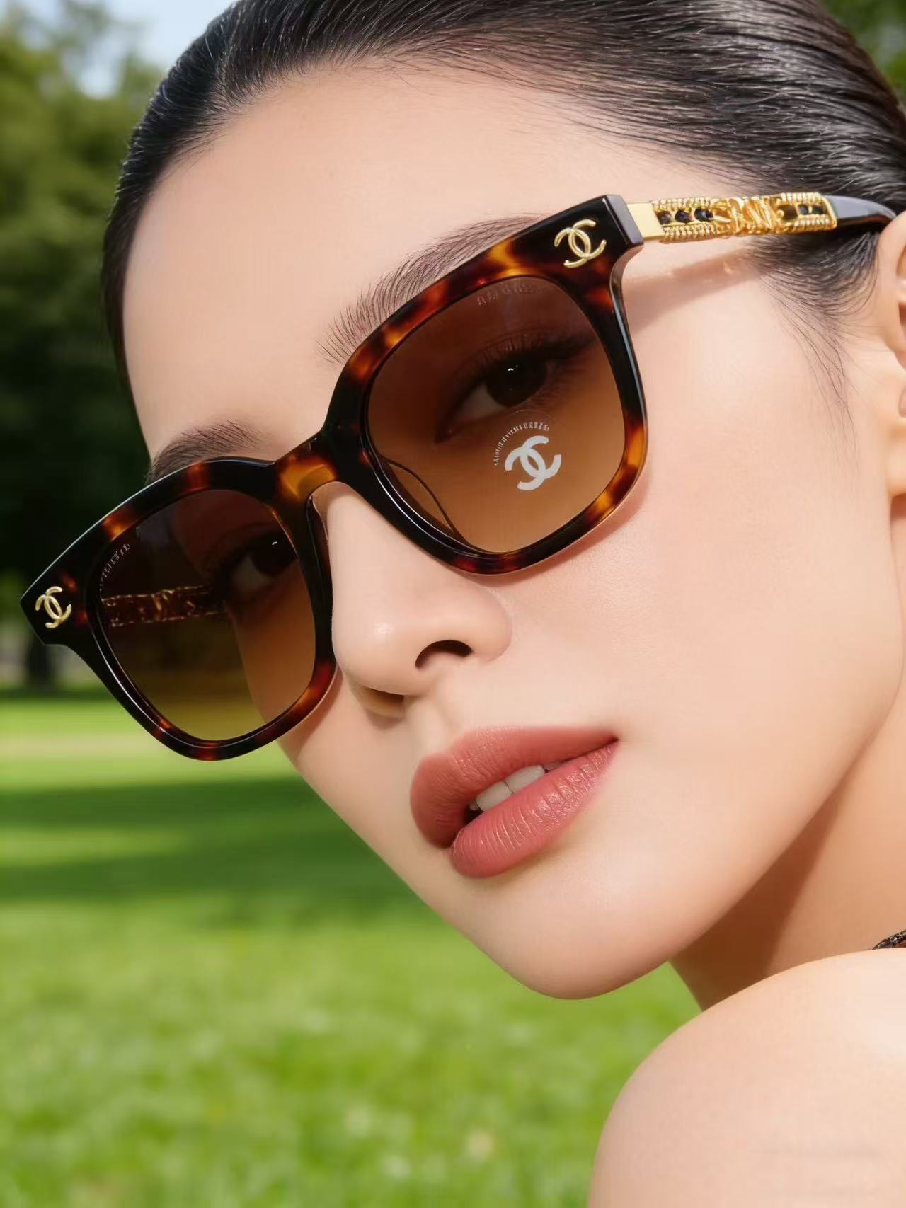 CHANE1 新作ダブルC文字メガネ【50％割引+送料無料】