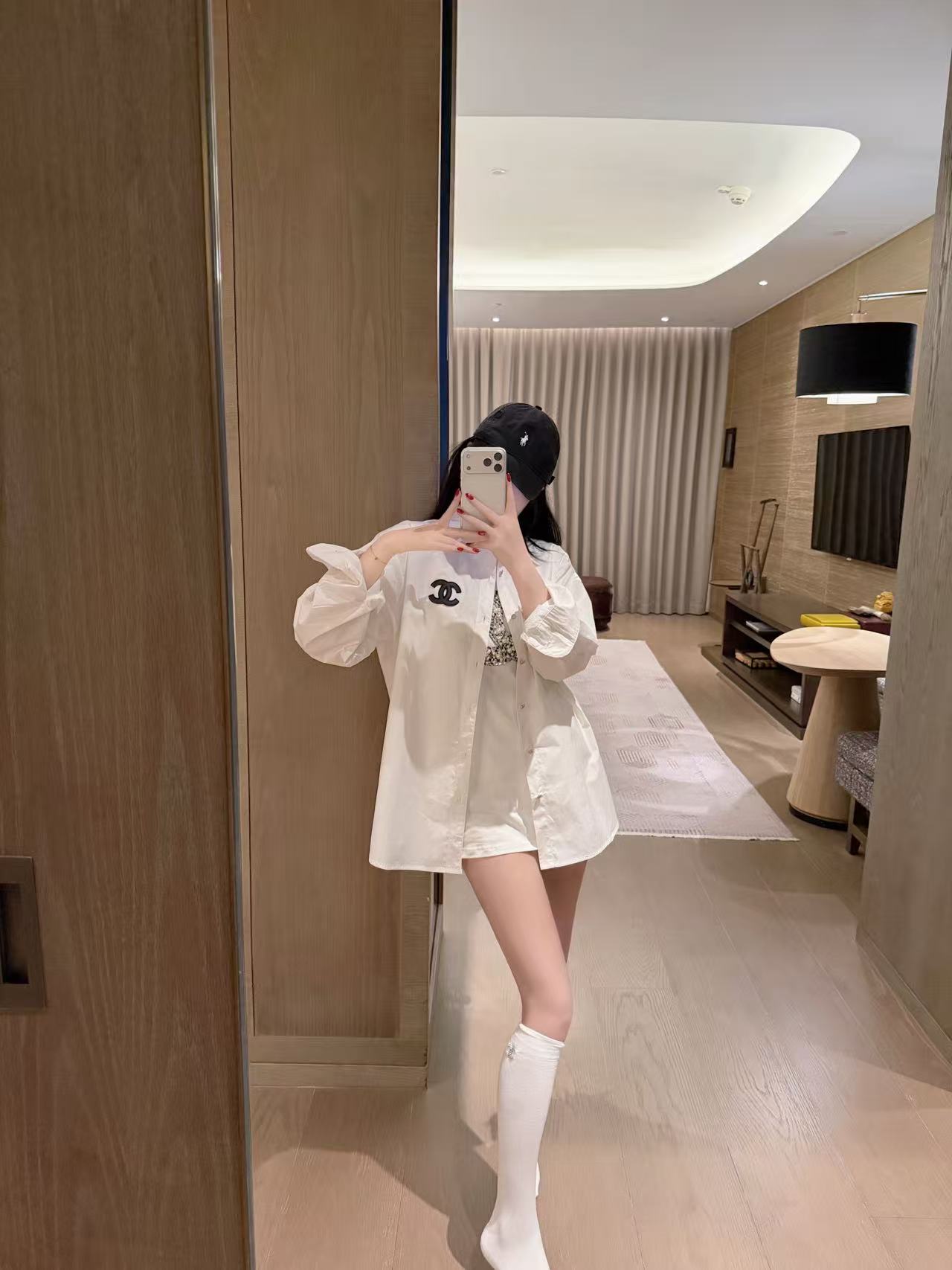 CHANE1 ダブルC ダイヤモンドシャツ【50％割引+送料無料】