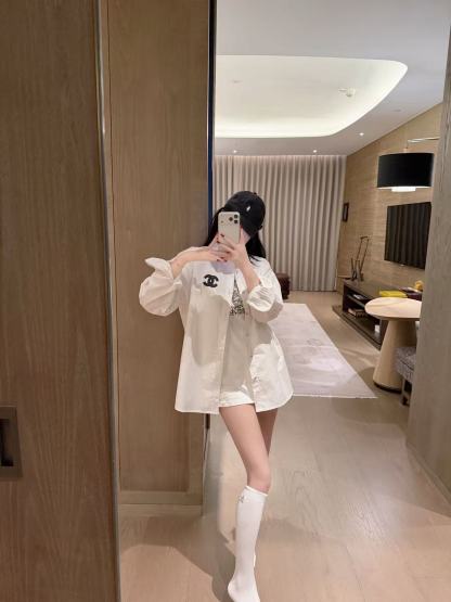 CHANE1 ダブルC ダイヤモンドシャツ【50％割引+送料無料】