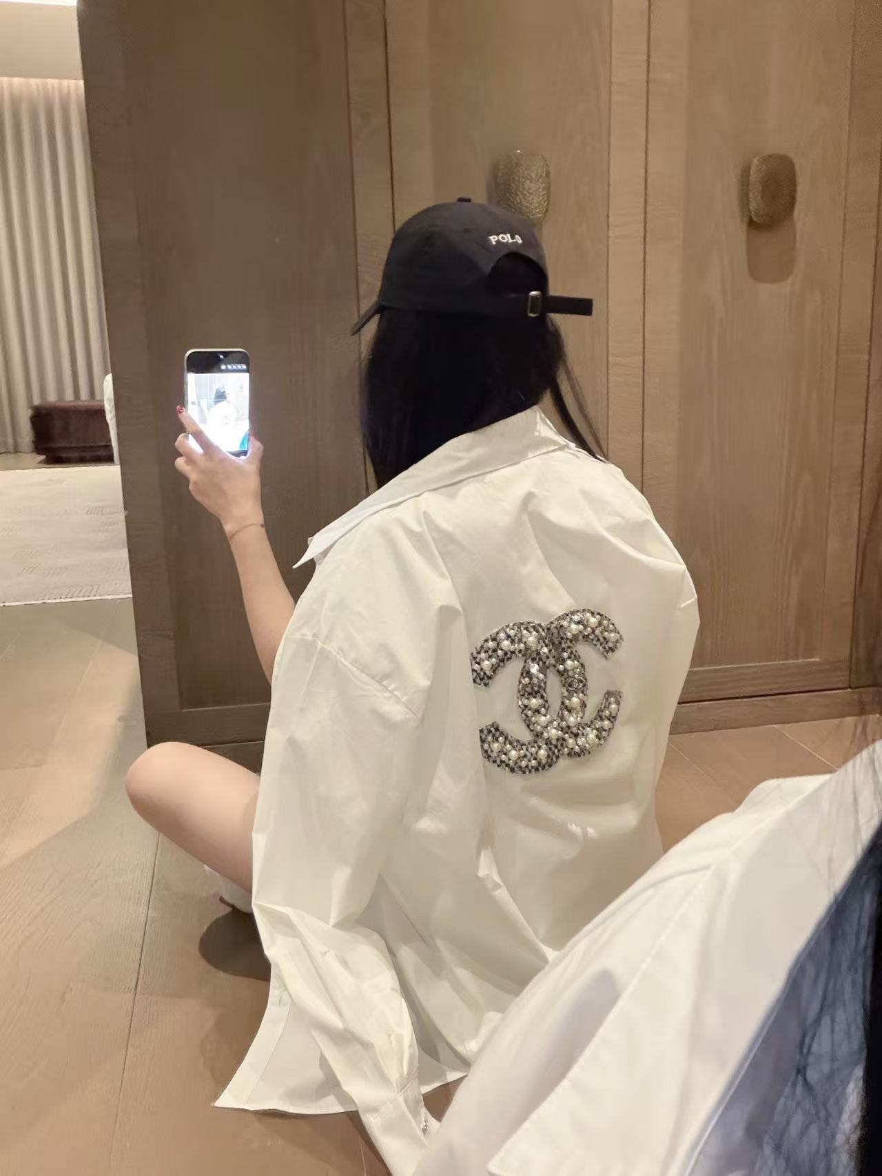 CHANE1 ダブルC ダイヤモンドシャツ【50％割引+送料無料】