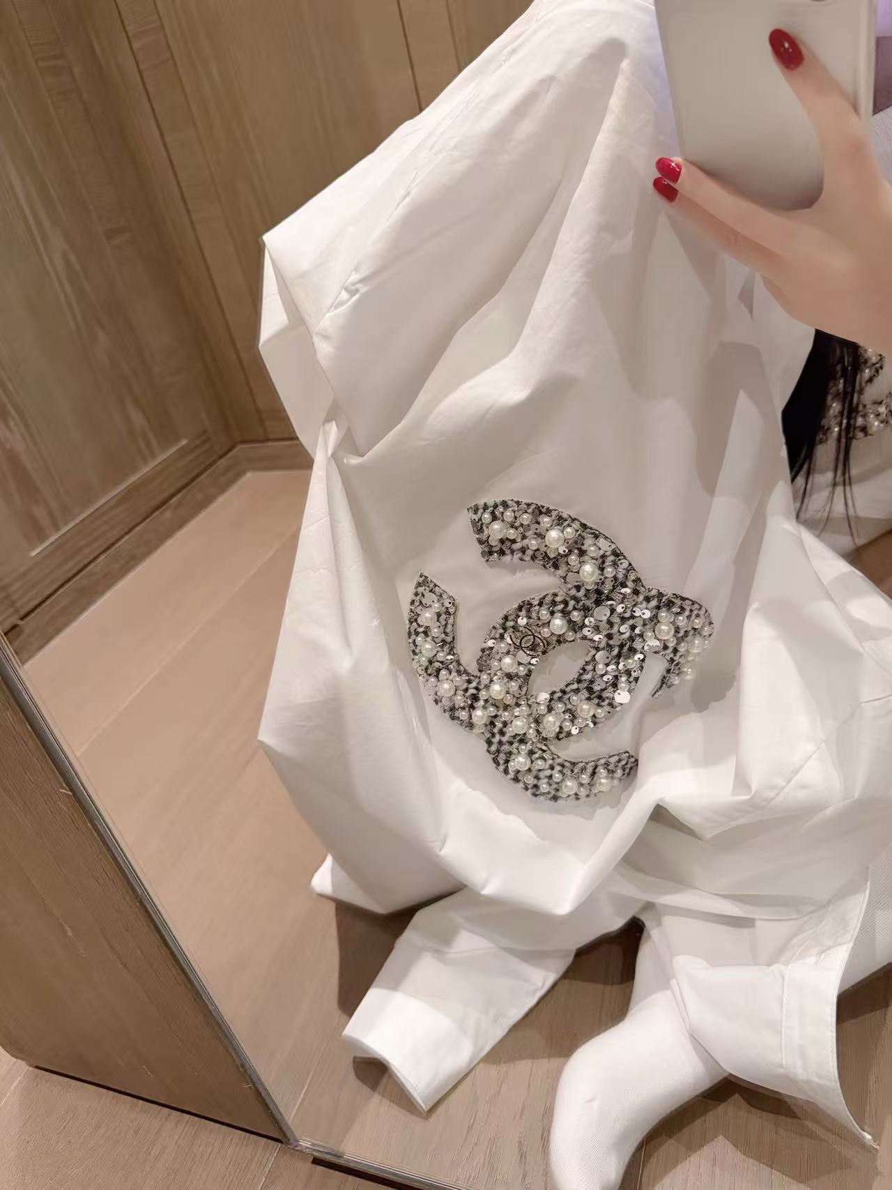 CHANE1 ダブルC ダイヤモンドシャツ【50％割引+送料無料】